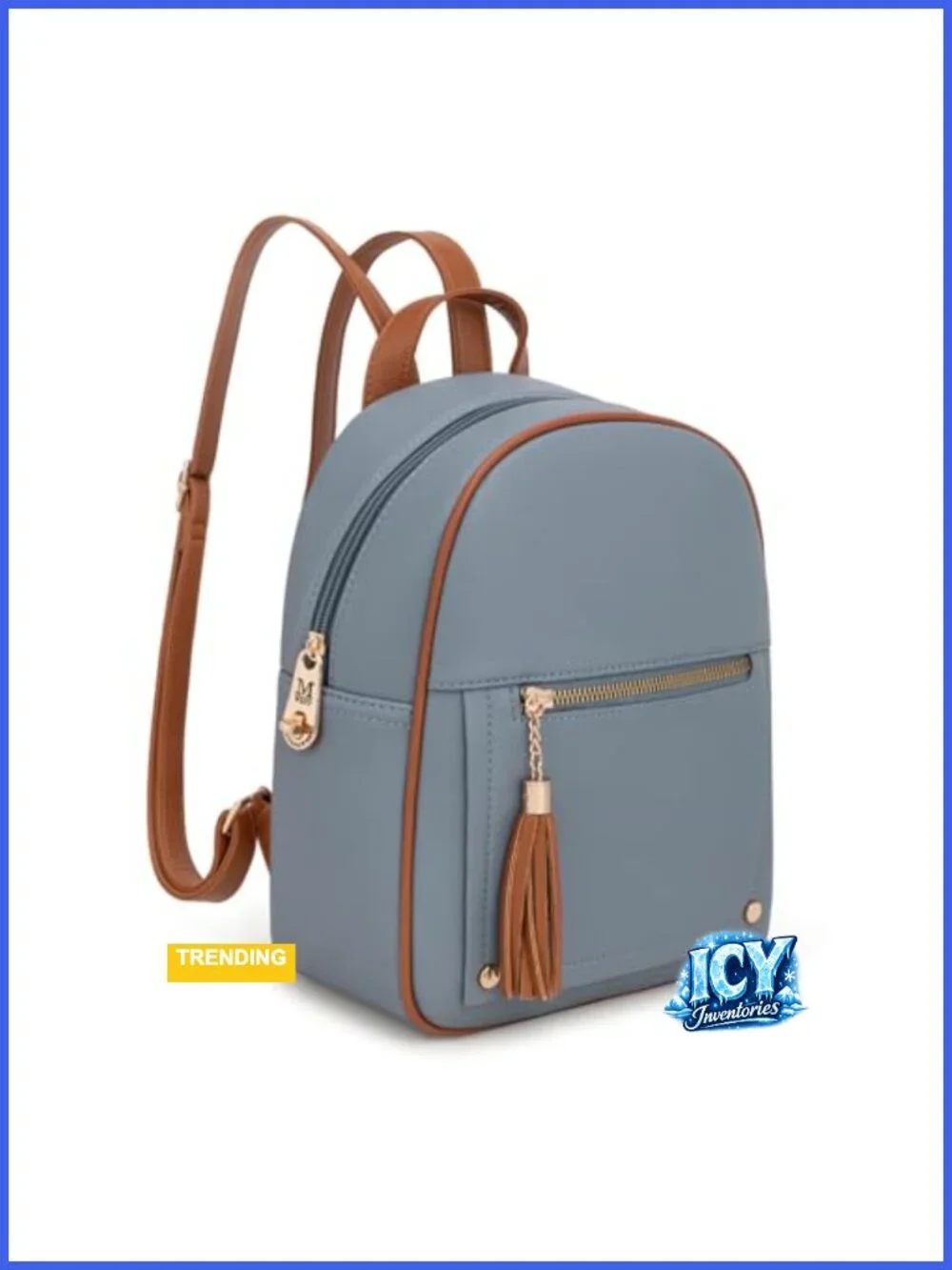 Mini Anti-Theft Backpack Purse for Women with Secure Lock & Tassel Faux Leather